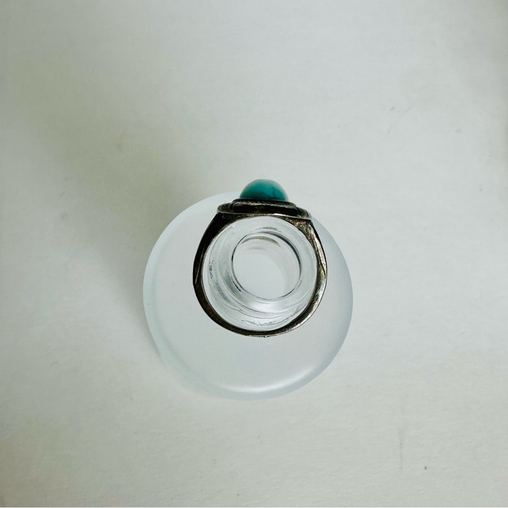 Sterling Silver & Turquoise Large Stone Southwest-Style Ring, Size 8.5 - Picture 6 of 8